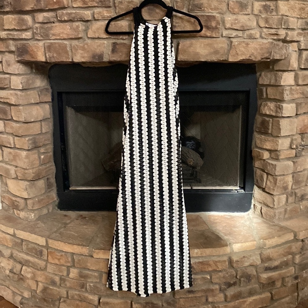 Zara Black and White Swim Coverup